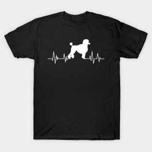 Poodle Heartbeat dog Heartbeat Poodle Silhouette T-Shirt